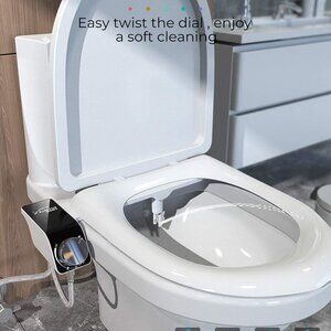 Bidet Toilet Seat Dual Nozzle Seat Attachment